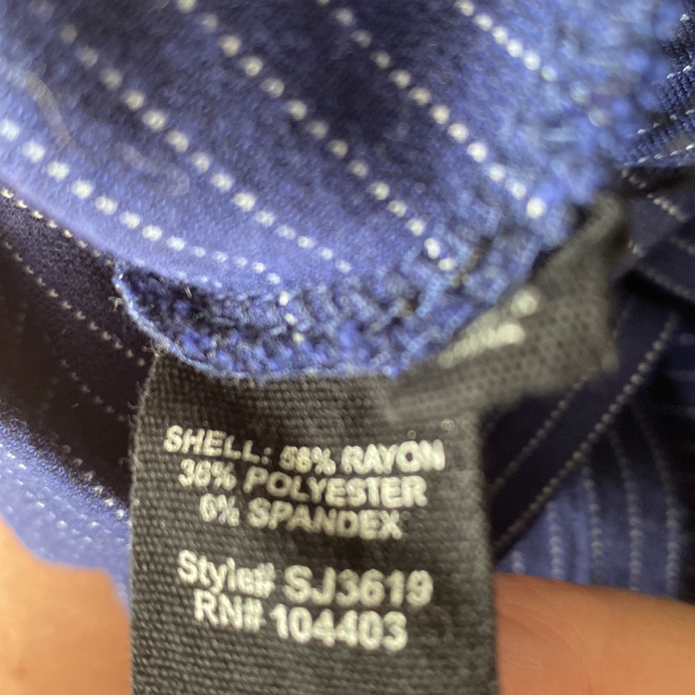 Pants Store Navy and White Striped Short Sleeve Dress Size Medium - Picture 5 of 5